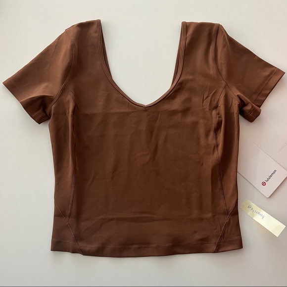 NWT LULULEMON ALIGN TEE - CHOCOLATE - Picture 5 of 9